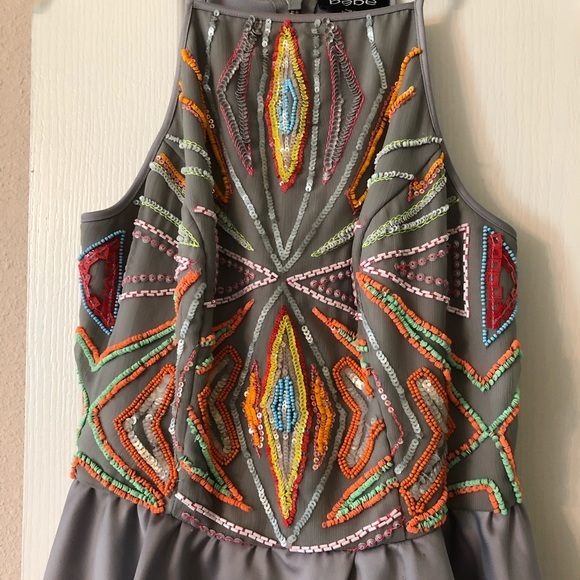 Bebe peplum beaded top - Picture 3 of 6